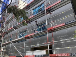 Réalisation façade en crépis