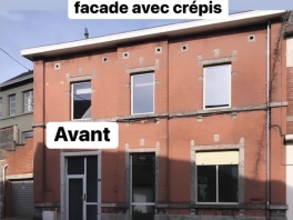 Réalisation façade en crépis